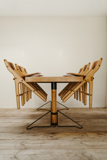 set of 6 chairs .. 1980's design... Marc Held for IBM ..