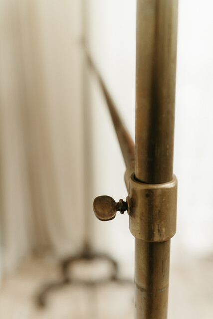 19th century French coatrack, castiron/copper ...