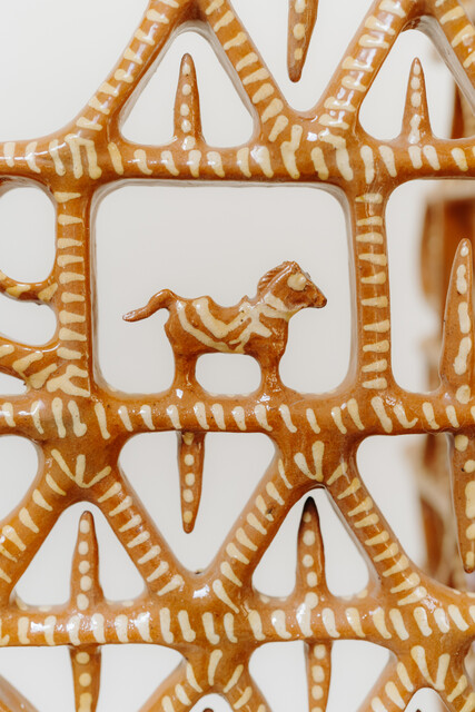 Alba de Tormes glazed terra cotta fountain, Salmanca/Spain 