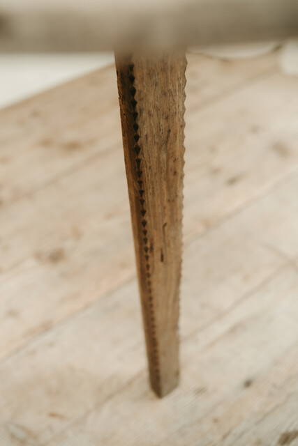 French 19th century oak foldable kitchen table ...