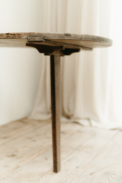 French 19th century oak foldable kitchen table ...