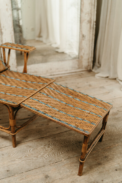 French rattan deckchair .. in very good vintage condition...