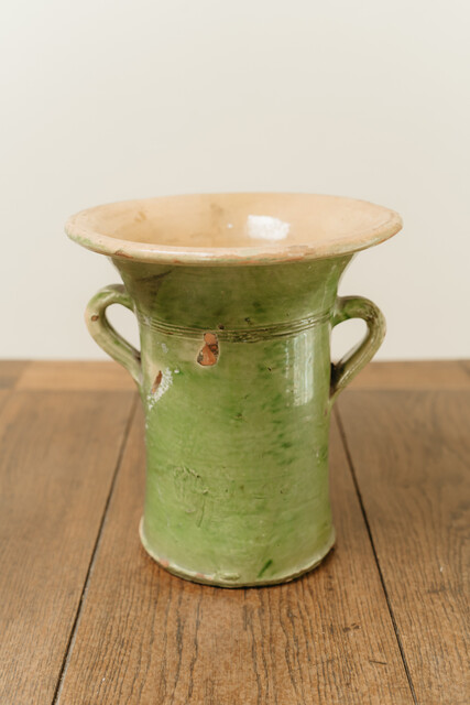 greenglazed terra cotta Spanish vase ...