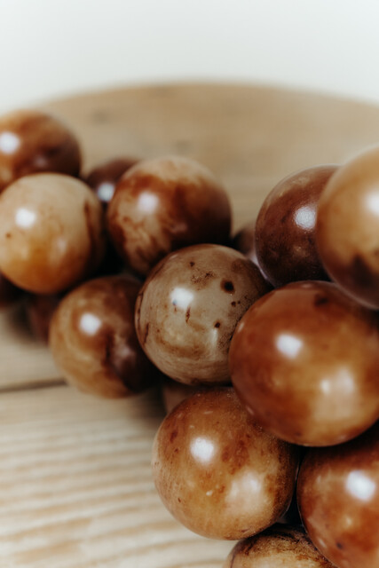 Italian alabaster grapes... covered with brown varnish..