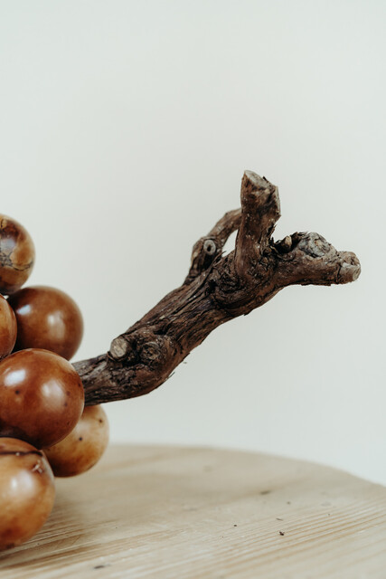 Italian alabaster grapes... covered with brown varnish..