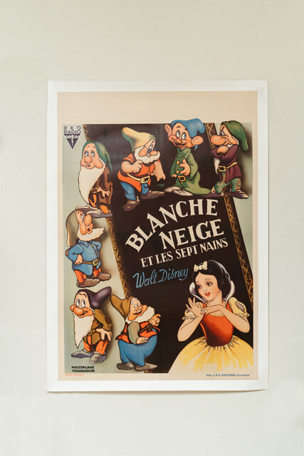 movie poster, Walt Disney, 1938, Impr. L & H Verstegen, Brussels 