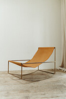 Muller Van Severen leather rocking chair ...