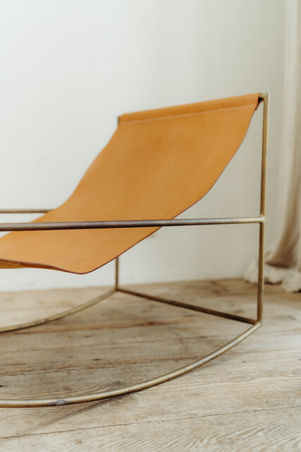 Muller Van Severen leather rocking chair ...