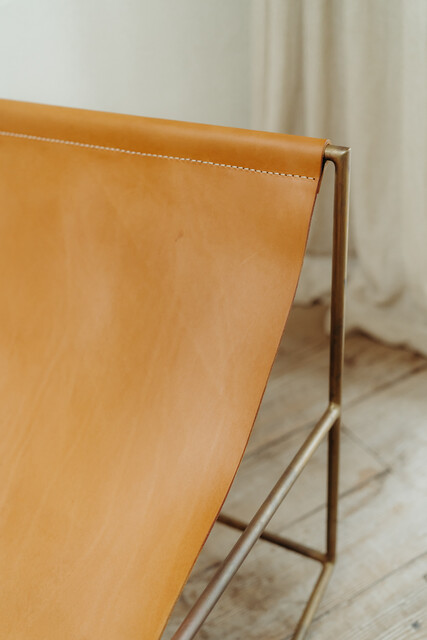 Muller Van Severen leather rocking chair ...