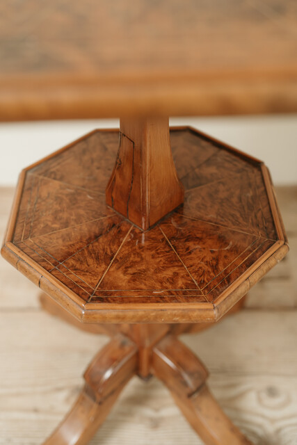 octagonalshaped burr walnut tiltop table ... 