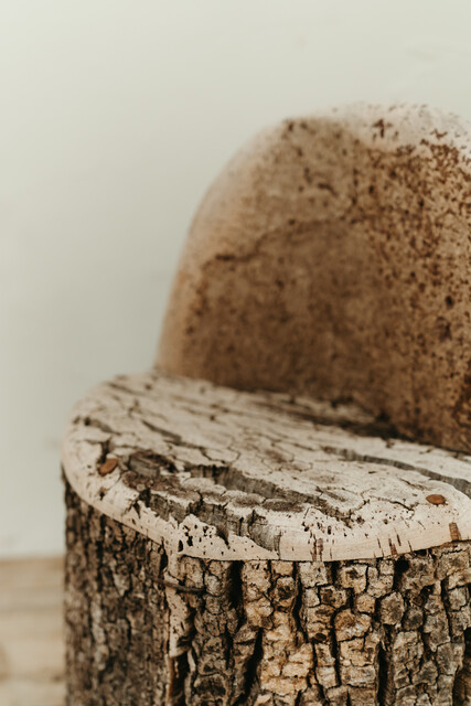 Quirky small cork oak chair .. 