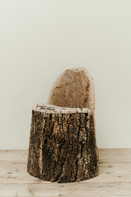 Quirky small cork oak chair .. 