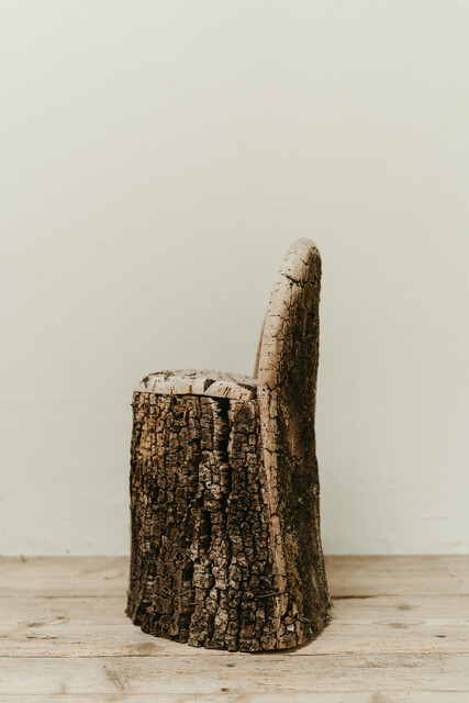 Quirky small cork oak chair .. 