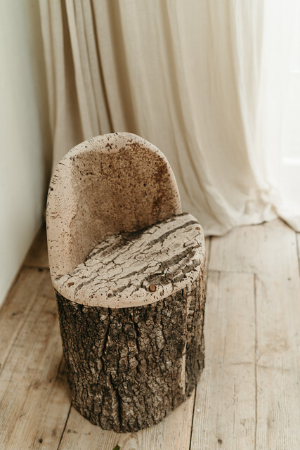 Quirky small cork oak chair .. 