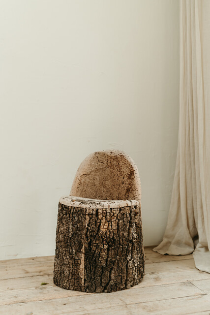 Quirky small cork oak chair .. 