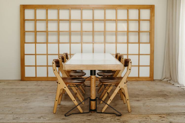 room divider, table and chairs ... French 1980's design ...