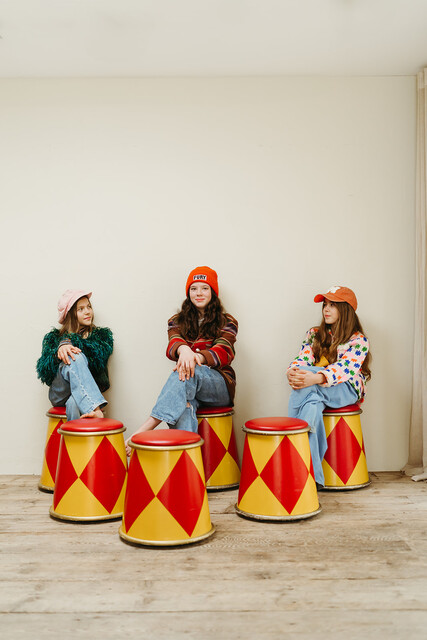 Set of 6 quirky circus stools ..