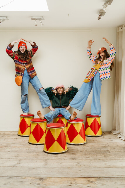 Set of 6 quirky circus stools ..