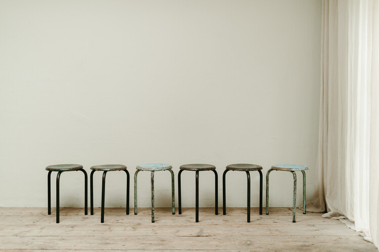 set of industrial stools ...