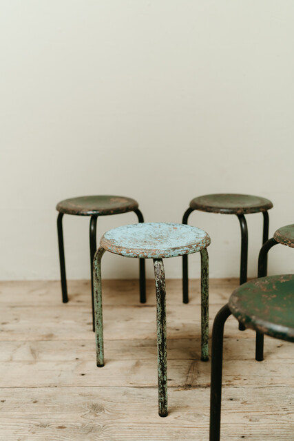 set of industrial stools ...