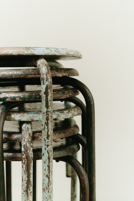 set of industrial stools ...