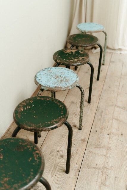 set of industrial stools ...