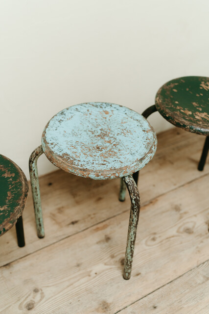 set of industrial stools ...