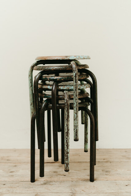 set of industrial stools ...