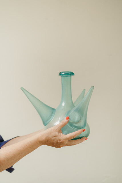 Spanish 18th century glass carafe ...