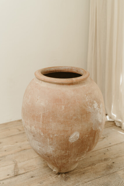 Spanish terra cotta urn .. to use indoors or outdoors ...