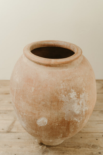 Spanish terra cotta urn .. to use indoors or outdoors ...