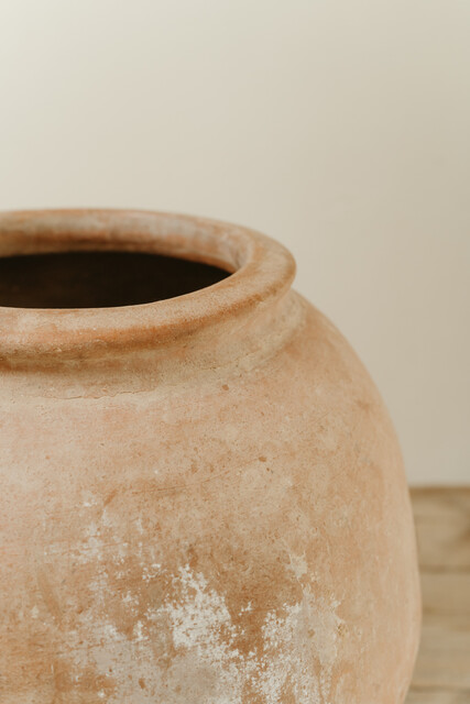 Spanish terra cotta urn .. to use indoors or outdoors ...