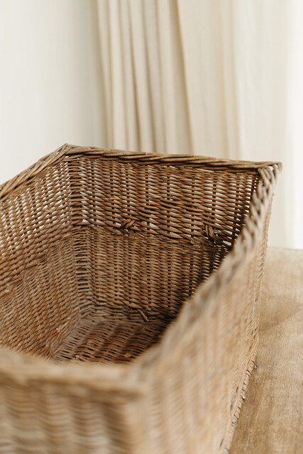 Wicker laundry basket ..