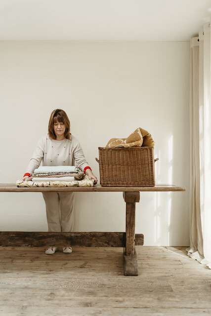 Wicker laundry basket ..