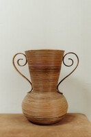 xl 1970's rattan vase ...