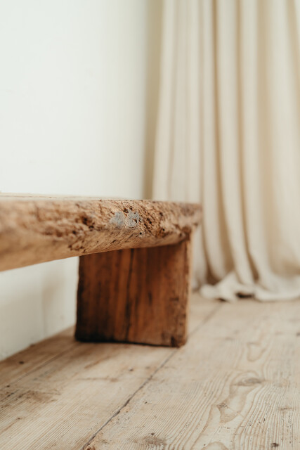 xl Spanish rustic walnut bench ...